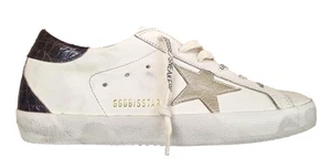 Golden Goose scarpe da donna sneaker superstar vintage 82996 bianco burgundy - Picture 1 of 7