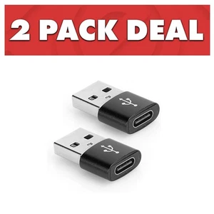 2 PACK USB C 3.1 Type C Female to USB 3.0 Type A Male Port Converter Adapter NEW - Picture 1 of 15