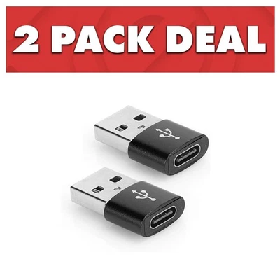 2 PACK USB C 3.1 Type C Female to USB 3.0 Type A Male Port Converter Adapter NEW - Image 1 of 4