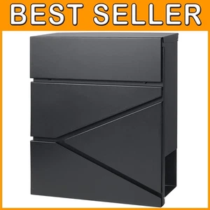 Waterproof Key Lock Mailbox with Newspaper Compartment - Picture 1 of 11