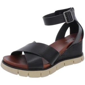 Mia Womens Lauri Black Summer Wedge Sandals Platforms 6.5 Medium (B,M) BHFO 1581 - Picture 1 of 3