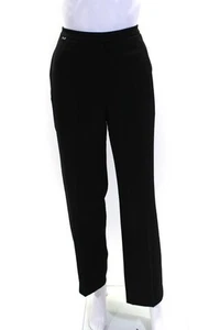 Tahari Womens Zipper Fly High Rise Pleated Pinstriped Dress Pants Black Size 4 - Picture 1 of 4