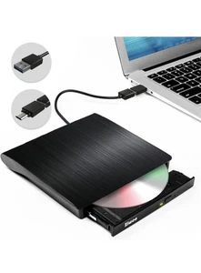 External DVD Drive-CD/DVD R/W Drive for PC-Slim Compatible w/Windows MAC OS Linu - Afbeelding 1 van 15