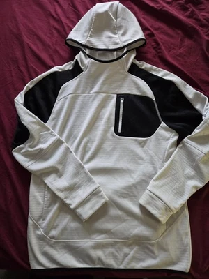 Sudadera con capucha raglán tejida gofre negra crema XL térmica Puma para hombre Foto 1 de 4