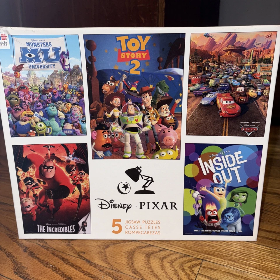 Disney Pixar 5 Rompecabezas Set Inside Out Toy Story2 Monstruos Coches Increíble Foto 1 de 1