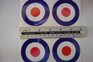  4  RAF ROUDALS STICKERS , MOTORBIKE,  HELMETS , CARS, BUMPERS, PLANES MODELS - Imagen 1 de 1