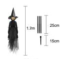 Colorful Light-up Witches With Stakes Halloween Outdoor Garden Party Decorations
