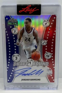 Jordan Hawkins 2023 Leaf Metal Draft Bound RC Auto 25/108 Pelicans NBA UConn - Picture 1 of 2