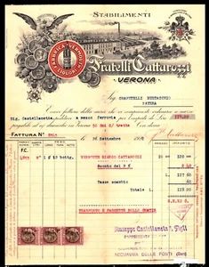 GF0201 - Fattura: F.lli Cattarozzi liquori - Verona 1922 - Picture 1 of 1