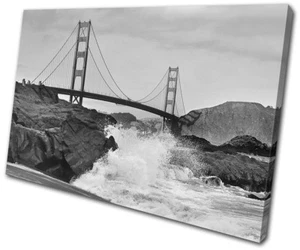 Golden Gate Bridge Architecture SINGLE CANVAS WALL ART Picture Print - Picture 1 of 1