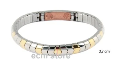 ENERGETIX Bracelet souple bicolore au design chevrons Taille L jonc bijoux /EBRG - Bild 1 von 2