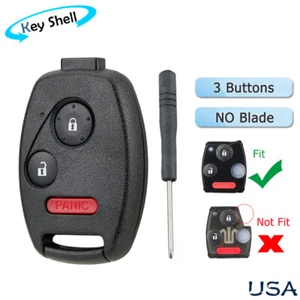 For 2007 - 2013 Honda CR-V Remote Key Fob Shell Case Cover 3 Button MLBHLIK-1T - Picture 1 of 10