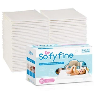 100 Count Disposable Changing Pads for Baby 17" x 24"Portable Changing Diaper... - Picture 1 of 8
