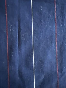Vintage Cranston Cotton Dark Blue With Red & White Vertical Lines W31”xL2.4Yds - Picture 1 of 7