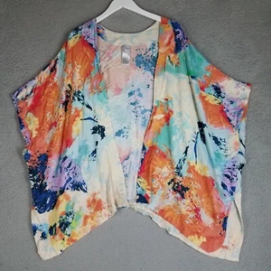 Chico's Kimono Strickjacke Damen Große XL Offen Oversize Bunt Strand Fließend - Bild 1 von 9