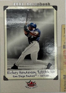 2002 Fleer Triple Crown 2001 Scrapbook Rickey Henderson #232 HOF - Picture 1 of 2