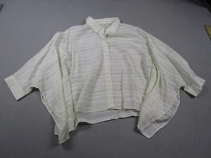 MarlaWynne Top Womens 1X White Semi Sheer Loose Lightweight Lagenlook Minimal - Picture 1 of 9