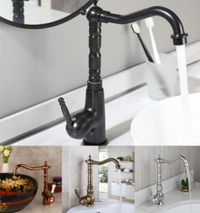 Französisches Retro-Waschbecken Wasserhahn heiß und kalt Zuhause Badezimmer Theke Waschbecken Gesicht Waschhahn - Bild 1 von 28