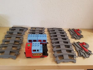 (D16) Lego Duplo elektrische Western Eisenbahn mit Anhänger Schienen Weichen - Bild 1 von 4
