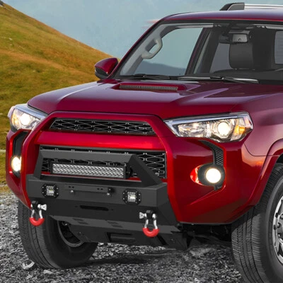 Fits 2010-2023 Toyota 4runner Front Bumper Guard With Winch Plate & LED Lights - Imagem 1 de 4