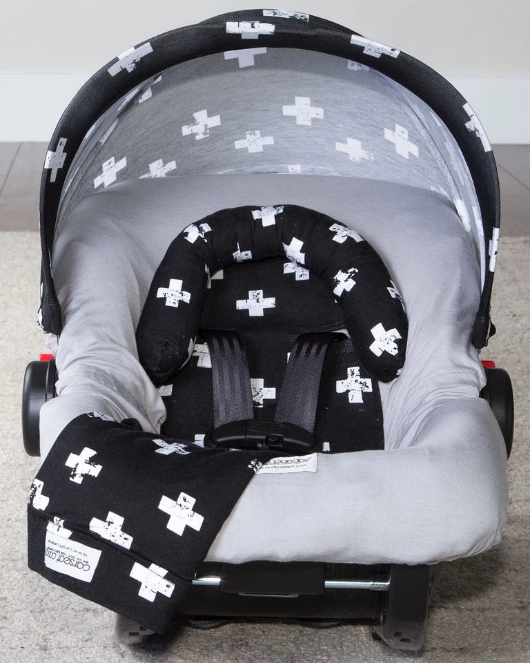 Canopy Couture 5 piezas cubierta para asiento de coche de bebé elástico conjunto de toldo Caboodle entero Foto 1 de 1