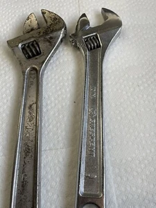 F8 Vintage Fleet Proto 12” & 10” verstellbarer Halbmondschlüssel Schraubenschlüssel Set - Bild 1 von 3