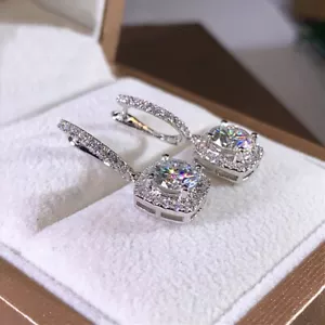Orecchini Pendenti Borchie Argento Sterling 925 Argento Sterling Donna Ragazze Regali - Foto 1 di 5
