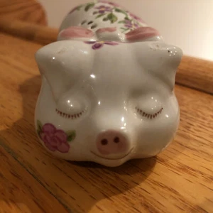 Bolsitas Ceramarte Brasil Porcelana Floral Cerdo Dormitorio para Avon 1978 De Colección - Imagen 1 de 6