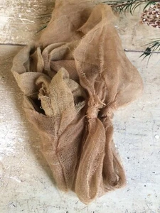 10 Fuß primitive gealterte Käsetuch Käsetuch Girlande Weihnachten Bastelbedarf - Bild 1 von 7