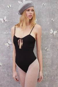 NWT $129 FOR LOVE AND LEMONS Melanie Thong Bodysuit CBOD1070P-FA17 BODYSUIT S - Picture 1 of 9