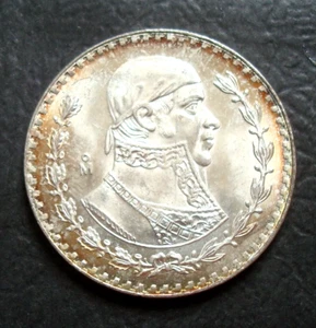 1957 Mexico Peso Silver Morelos Uncirculated - Picture 1 of 2