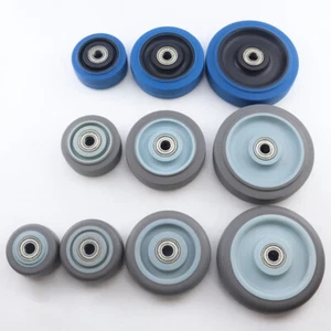 1.5/2/2.5/3/4/5 inch Single Wheel TPR Mute Rubber Casters Medium Trolley Wheels - Picture 1 of 8