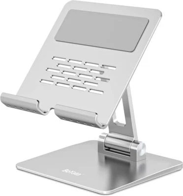 Tablet Stand Aluminum Adjustable Tablet Holder Foldable Desktop Stand iPad Mini - Image 1 of 4