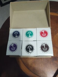 Levenger Fine Writing Box Set Blue,Black,Cocoa,Green,Amethyst,Red Ink 50ML New - Picture 1 of 6