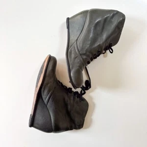 Argila Pepe Monjo Leather Lace-up Wedge Booties - 38.5 - Picture 1 of 10
