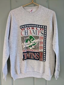 Vintage Minnesota Twins World Series 1991 Mens XL Sweatshirt USA MLB 90s Crew - Picture 1 of 6