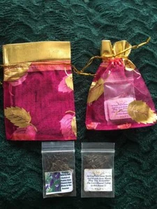 25 Red Gold TRIM Organza 50th Anniversary FUSHIA BUTTERFLY BUSH SEED FAVORS+POEM - Picture 1 of 6