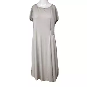 George Simonton Says Dress Womens Sz S Gray Jersey Knit Short Sleeve Midi - Picture 1 of 10