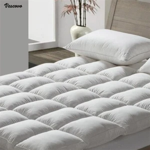 10cm Thickness Duck Down Fiber Mattress Bed Cotton Shell Goose Down Mattress - Picture 1 of 3