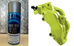 AEROSOL SPRAY BRAKE CALIPER PAINT FOR LAMBRETTA GLOSS ACID GREEN HIGH TEMP - Imagen 1 de 6