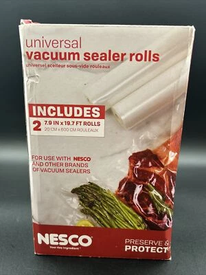 Rollos selladores al vacío de repuesto Nesco / American Harvest 7,9" x 19,7"; paquete de 2 Foto 1 de 4