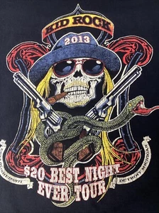 Kid Rock Shirt Mens Large Best Night Ever Summer Tour 2013 Graphic Tee Merch - Picture 1 of 9