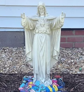 Indoor Outdoor Jesus Christ Statue Christian Backyard Art Sculpture Figurine 22" - Picture 1 of 11