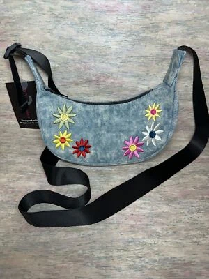Bolso Hobo Bandolera No Boundaries Juniors Denim Y Flores NUEVO Foto 1 de 4