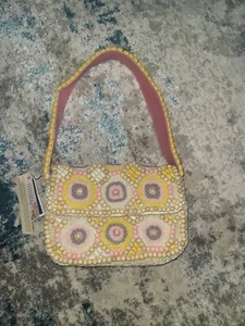 NEW Made in India Beaded Shoulder Bag Viral - Picture 1 of 5
