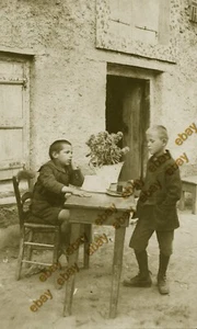 #60173 Greece 1920s. Schoolboys. Negative photo PC size RPPC. - Picture 1 of 4