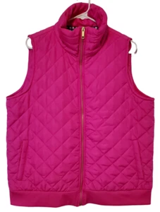 Womens quilted vest with checkered lining size XL Pink - Picture 1 of 7
