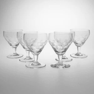 Doyen Weißweinglas kariert klar 3 1/2 6-teiliges Set - Bild 1 von 6