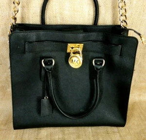 MICHAEL KORS Women Handbag Large Tote Hamilton Saffiano North South Black - Picture 1 of 12