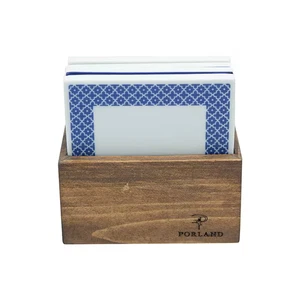 Blue Passion 4 Piece Porcelain Coaster Set W/Holder - Picture 1 of 12